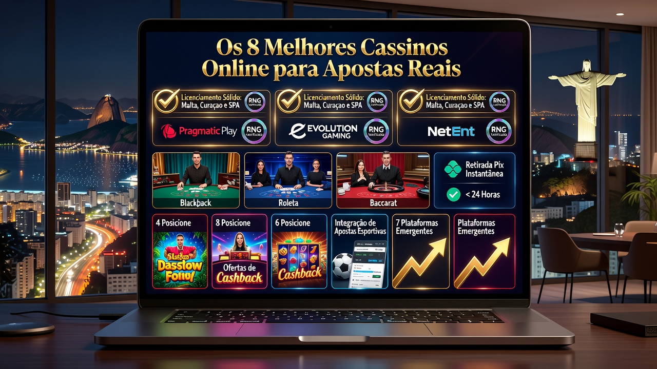 Os 8 Melhores Cassinos Online para Apostas Reais: Ranking Completo 2026