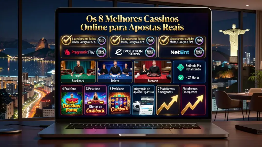 Os 8 Melhores Cassinos Online para Apostas Reais: Ranking Completo 2026